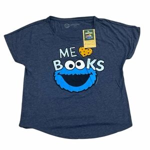 Cookie Monster me love books kids shirt size Large new